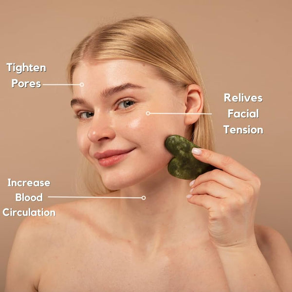 Natural Jade Roller Gua Sha Set