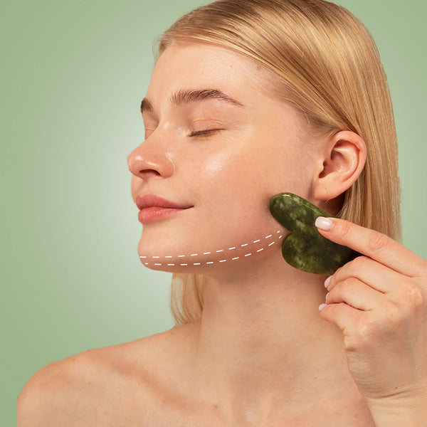 Natural Jade Roller Gua Sha Set