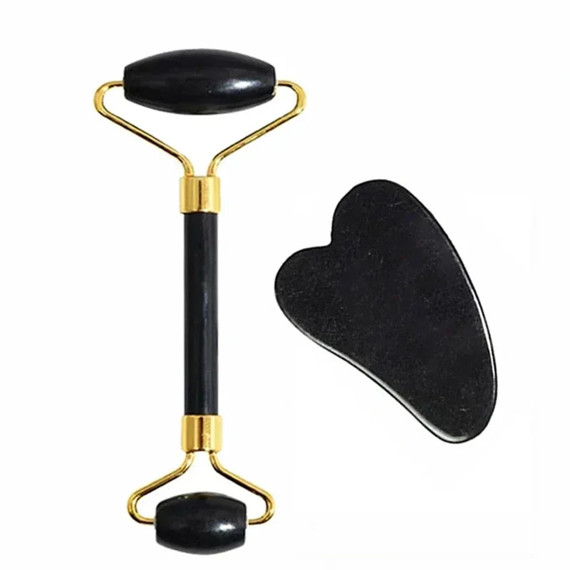 Natural Jade Roller Gua Sha Set